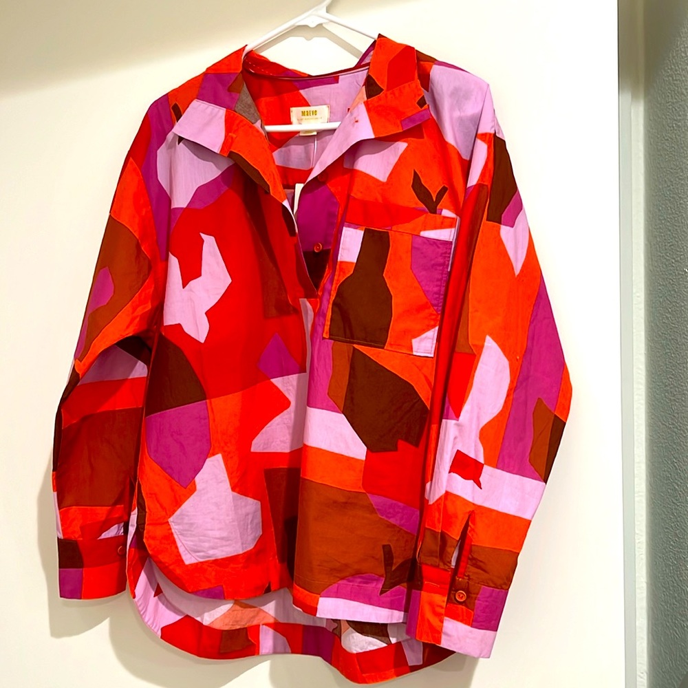 Maeve geometric print blouse. Size small. NWT.